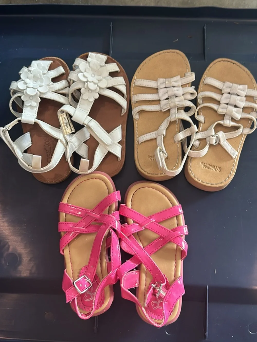 Children's Strappy Sandals - Kids Shoes- LOT- Size 8